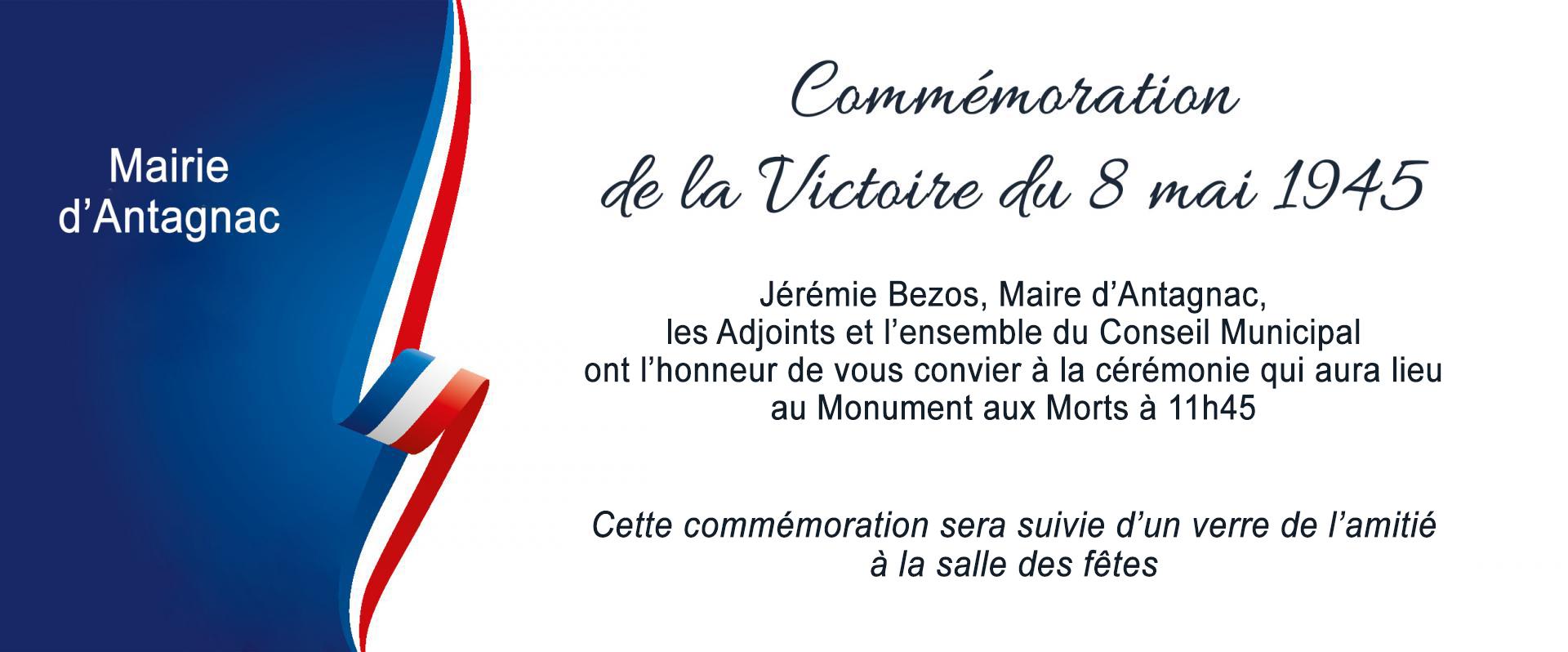 Invitation ceremonie 8 mai